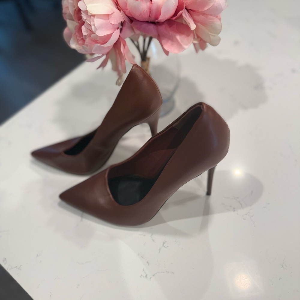 ASOS Brown Heels Pointed Toe Stiletto